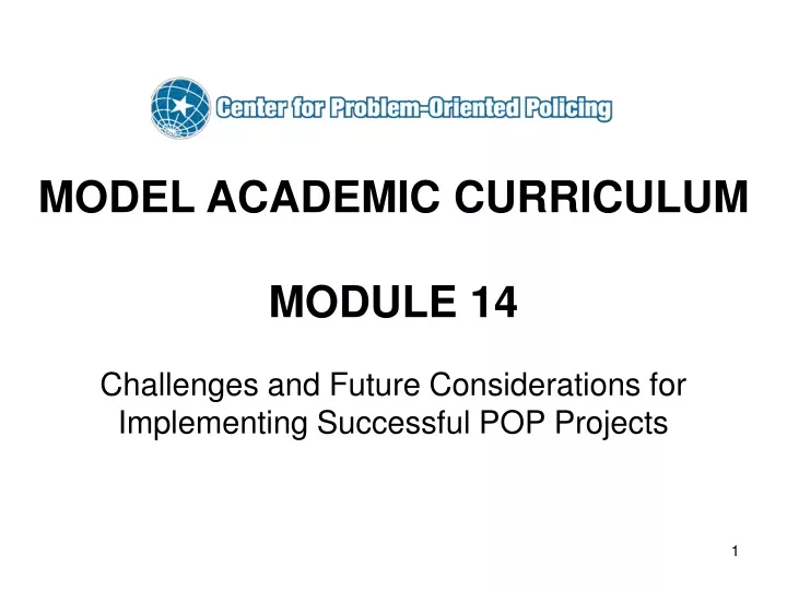 model academic curriculum module 14