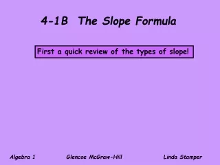 4-1B  The Slope Formula