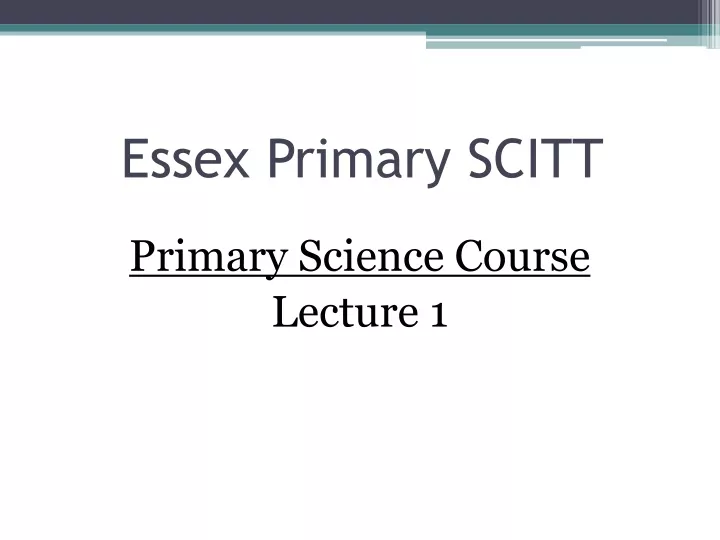 essex primary scitt