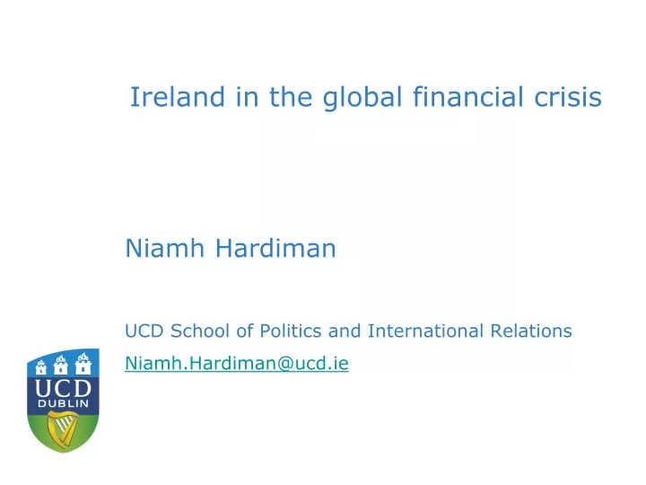 ireland in the global financial crisis