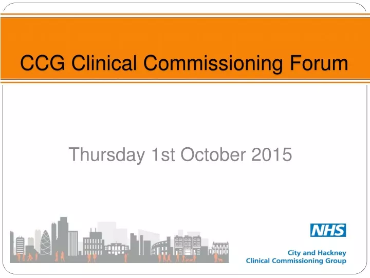ccg clinical commissioning forum