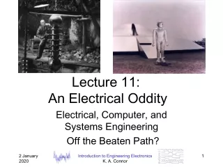 Lecture 11:  An Electrical Oddity