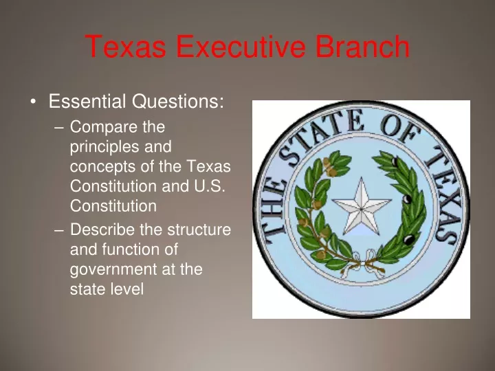 texas executive branch