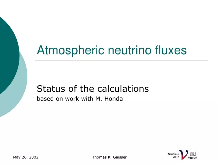 atmospheric neutrino fluxes