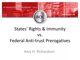 States’ Rights &amp; Immunity vs.  Federal Anti-trust Prerogatives