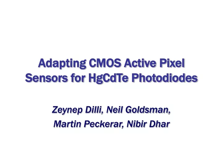 adapting cmos active pixel sensors for hgcdte photodiodes