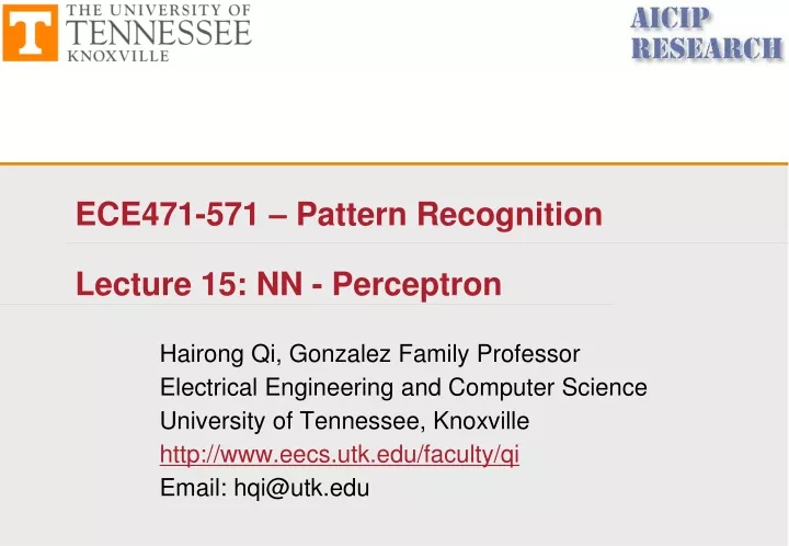 ece471 571 pattern recognition lecture 15 nn perceptron