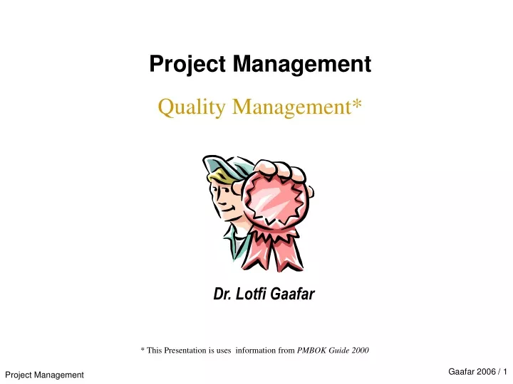 project management quality management
