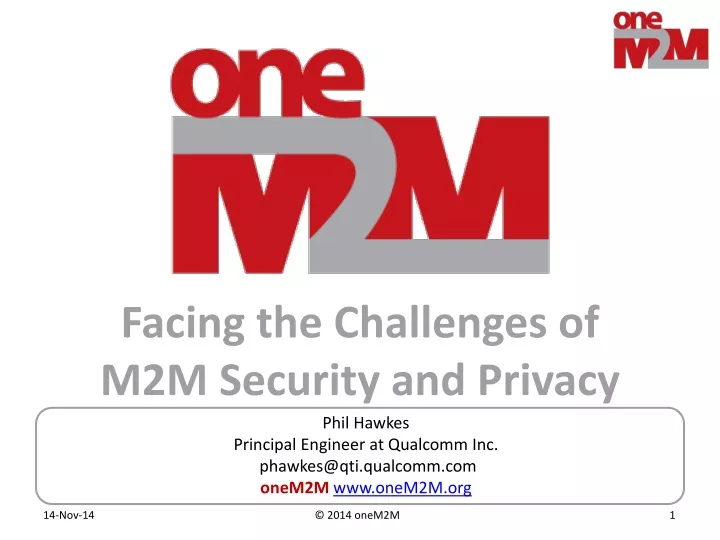 facing the challenges of m2m security and privacy