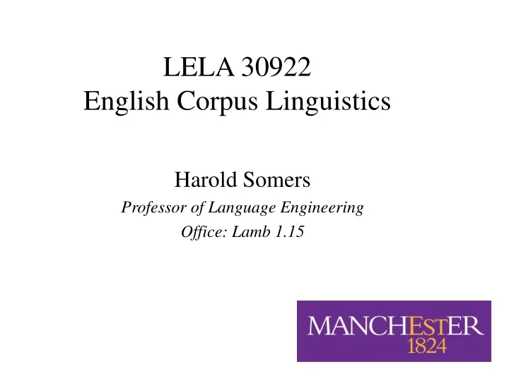 lela 30922 english corpus linguistics