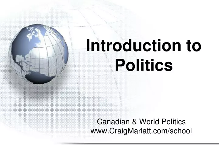 introduction to politics