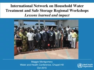 Maggie Montgomery Water and Health Conference, Chapel Hill Oct 2015