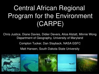Central African Regional  Program for the Environment (CARPE)