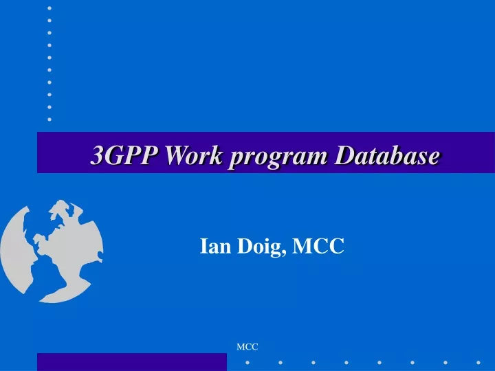 3gpp work program database