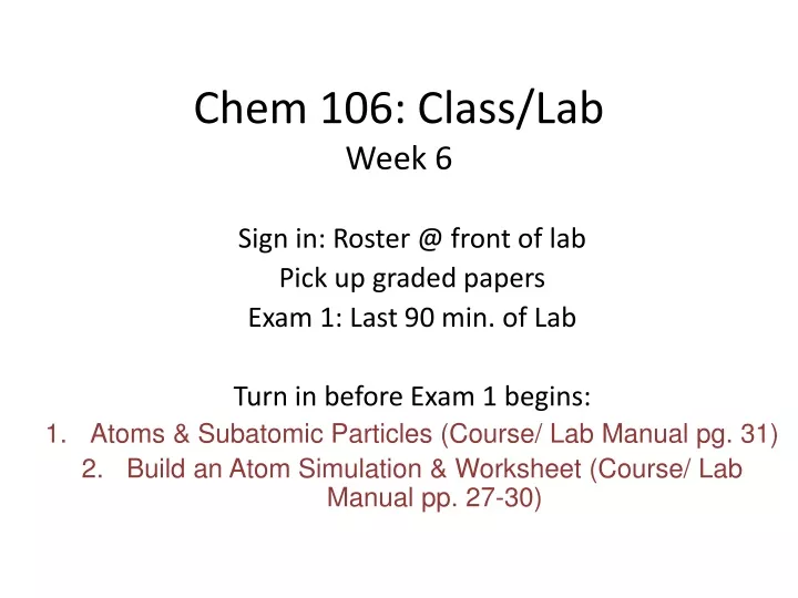 chem 106 class lab week 6