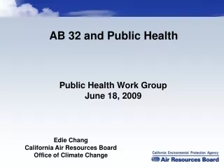 AB 32 and Public Health