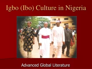 Igbo (Ibo) Culture in Nigeria