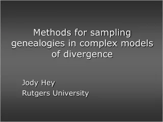 Methods for sampling genealogies in complex models of divergence
