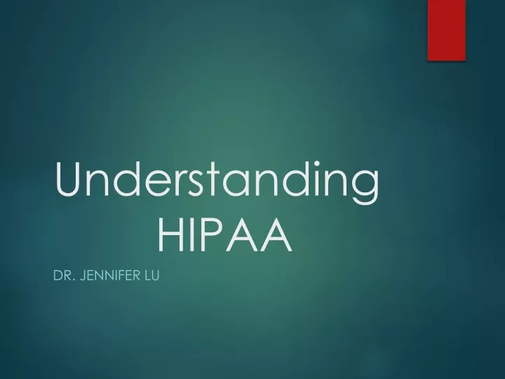 understanding hipaa