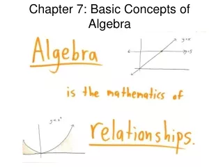 Chapter 7: Basic Concepts of Algebra