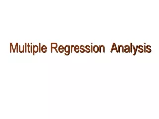Multiple Regression  Analysis