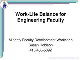 Work-Life Balance for Engineering Faculty