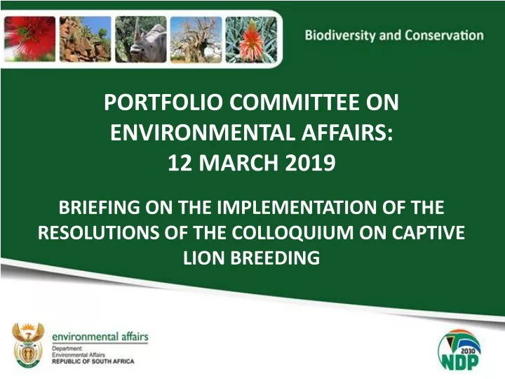 portfolio committee on environmental affairs