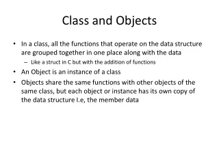 Class and Objects