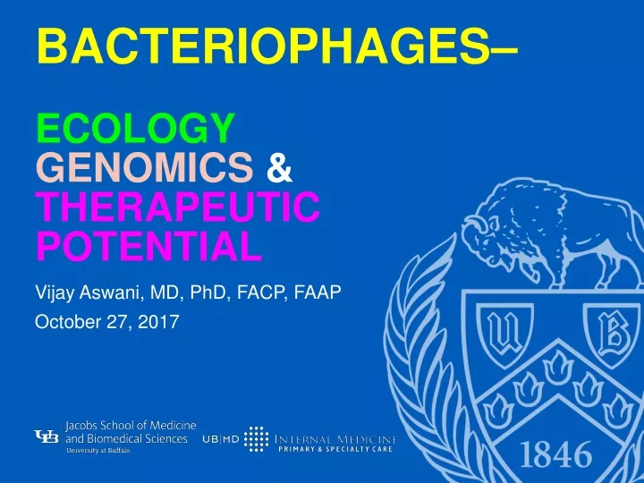 bacteriophages ecology genomics therapeutic potential