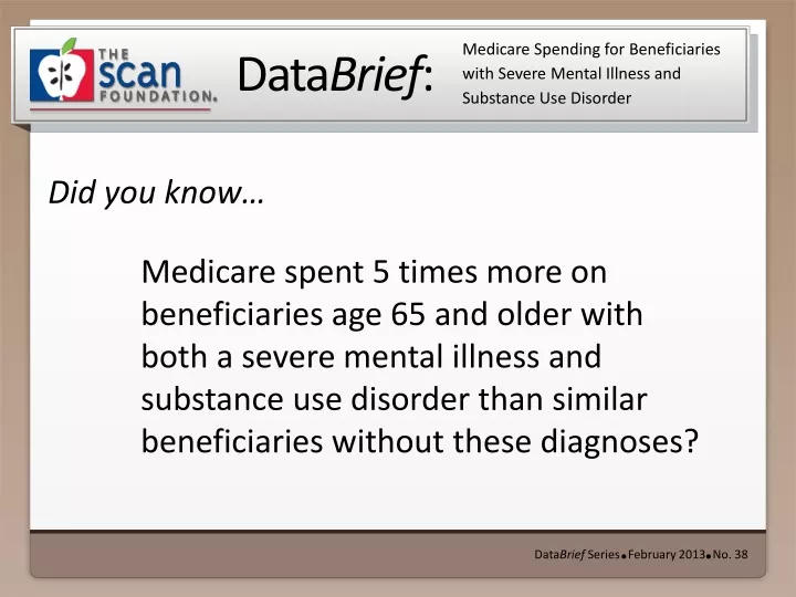 medicare spending for beneficiaries with severe mental illness and substance use disorder
