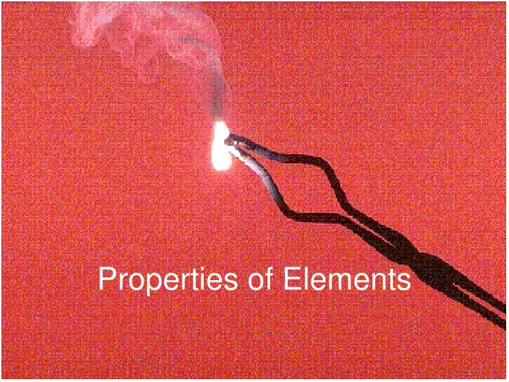 properties of elements