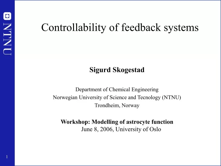 controllability of feedback systems