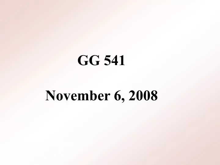 gg 541 november 6 2008
