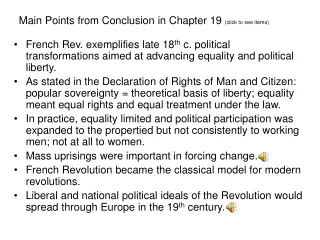 Main Points from Conclusion in Chapter 19  (click to see items)