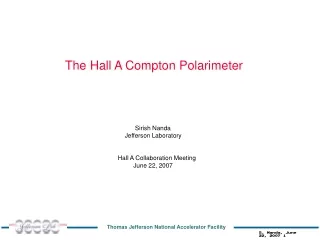 The Hall A Compton Polarimeter