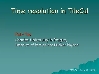 Time resolution in TileCal