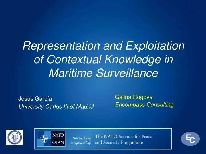 representation and exploitation of contextual knowledge in maritime surveillance