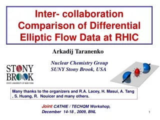 Inter- collaboration Comparison of Differential Elliptic Flow Data at RHIC