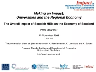 Making an Impact:  Universities and the Regional Economy