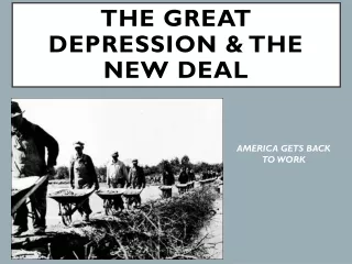 THE  Great Depression &amp; the NEW  DEAL