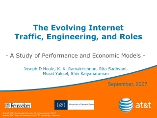 The Evolving Internet   Traffic, Engineering, and Roles
