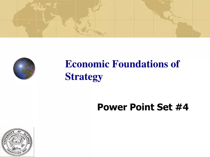 economic foundations of strategy