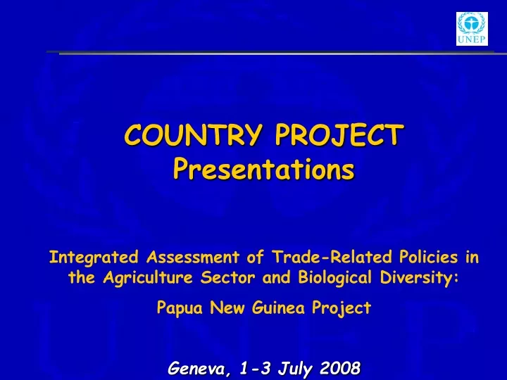 country project presentations integrated