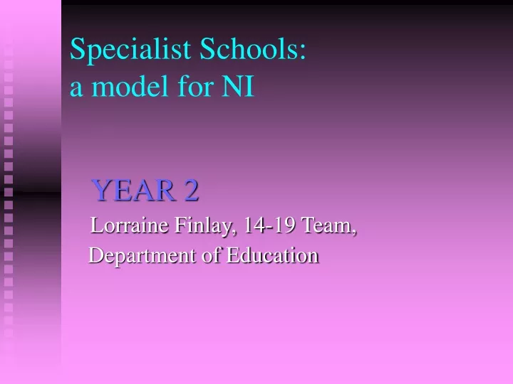 specialist schools a model for ni