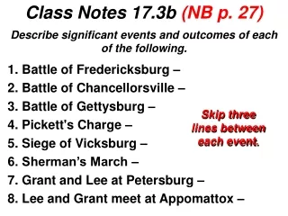 Class Notes 17.3b  (NB p. 27)