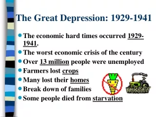 The Great Depression: 1929-1941