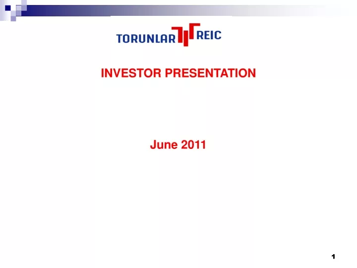 investor presentation june 2011