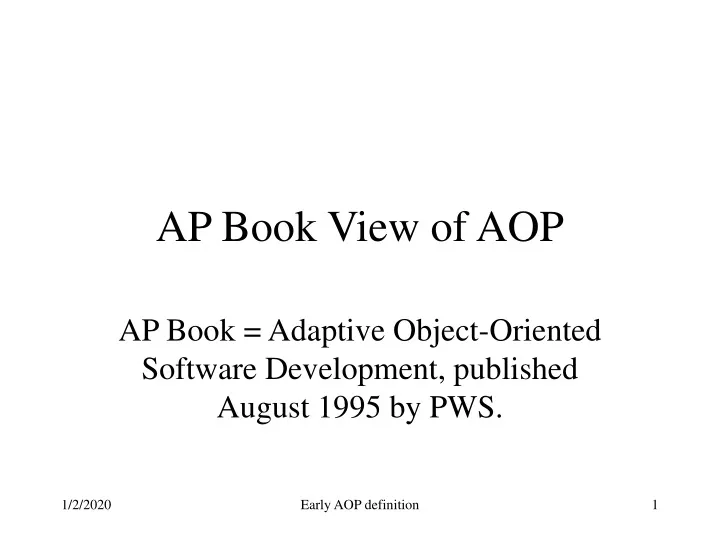 ap book view of aop