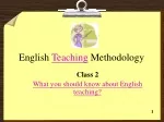 PPT - English Teaching Methodology PowerPoint Presentation, free ...