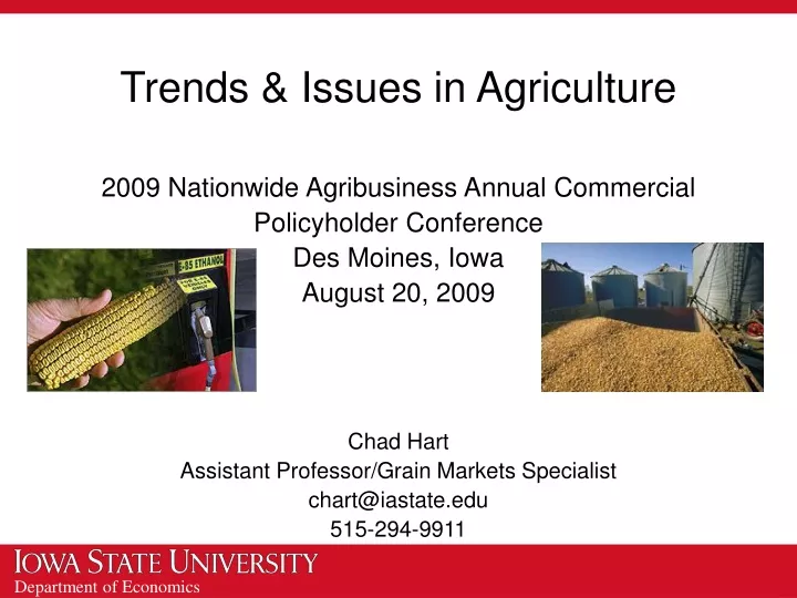 trends issues in agriculture